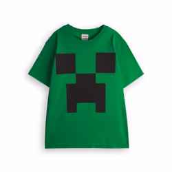 Minecraft Short Sleeved T-Shirt (Boys Green) - 7-8 Years
