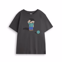 Minecraft Short Sleeved T-Shirt (Boys Black) - 5-6 Years
