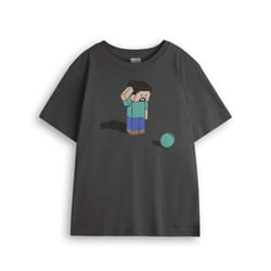 Minecraft Short Sleeved T-Shirt (Boys Black) - 5-6 Years