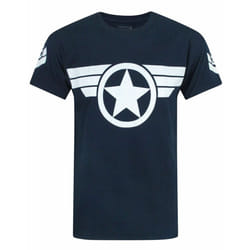 Captain America Super Soldier Men's Navy White T-Shirt - S