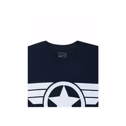 Captain America Super Soldier Men's Navy White T-Shirt - S