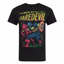 Marvel Daredevil Short Sleeved T-Shirt (Mens Black)
