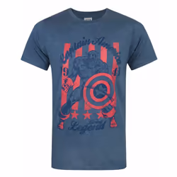 Marvel Short Sleeved T-Shirt (Mens Blue) - Small