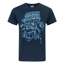 Marvel Short Sleeved T-Shirt (Mens Blue) - X-Large