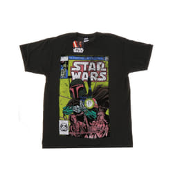 Star Wars Mens Boba Fett Comic T-Shirt - S, Light Graphite