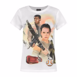 Star Wars Short Sleeved T-Shirt (Girls White) - 5-6 Years