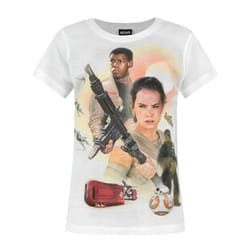 Star Wars Short Sleeved T-Shirt (Girls White) - 5-6 Years