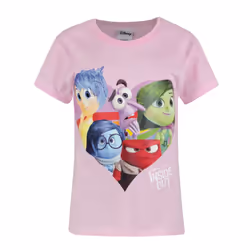 Disney Inside Out Short Sleeved T-Shirt (Girls Pink)
