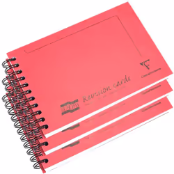 Clairefontaine Feint Ruled Lined Revision Card Record Card Spiral Notebook (3 Pads - 150 Cards)