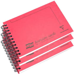 Clairefontaine Feint Ruled Lined Revision Card Record Card Spiral Notebook (3 Pads - 150 Cards)