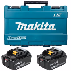 2x Genuine Makita 18V 6.0Ah Li-Ion LXT Battery BL1860 6AH New Star + Carry Case