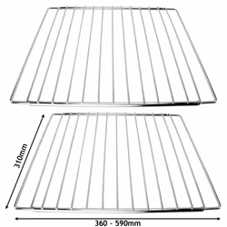 Universal Adjustable Extendable Oven Shelf (310 x 360-590mm, Pack of 2)