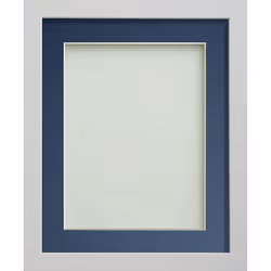 Frame Company Allington, Single picture frame, Foil, Glass, MDF, Blue, White, Table, Wall, 12.7 x 7.6 cm, Rectangular