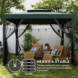 Outsunny Tent Weight Base 4pcs Gazebo Foot Leg Pole Anchor Weights Marquee - Additional view 11