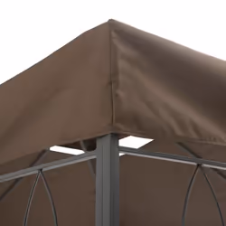 Outsunny 3x4m Gazebo Replacement Roof Canopy 2 Tier Top UV Cover Patio Brown - Additional view 6