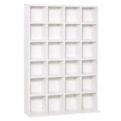 HOMCOM DVD CD Media Storage Cabinet Racks Wooden Shelf Video Bookcase