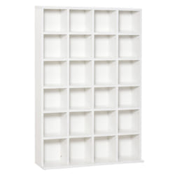 HOMCOM DVD CD Media Storage Cabinet Racks Wooden Shelf Video Bookcase
