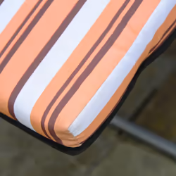 Outsunny Set of 2 Adjustable Sun Lounger Recliner Reclining Seat Orange/White