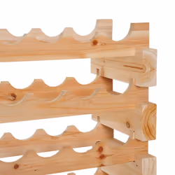 HOMCOM 72 Bottle Shelf Wine Rack Holder Standing Holds Storage Pine Wood Cellar - Additional view 7