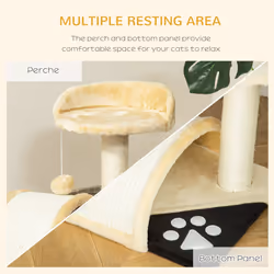 PawHut Cat Tree Kitten Scratching Scratcher Cosy Sisal Home Play Rest Activity - Additional view 4