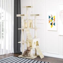 PawHut Condo Furniture Scratcher Post Pet Cat Tree Kitten Bed House Play Toy