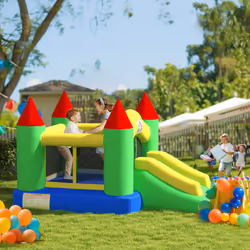 HOMCOM Bouncy Castle with Slide Inflatable Bouncer Kids Jumper Bounce Castle