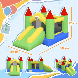 HOMCOM Bouncy Castle with Slide Inflatable Bouncer Kids Jumper Bounce Castle - Additional view 5