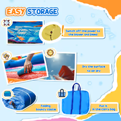 HOMCOM Bouncy Castle with Slide Inflatable Bouncer Kids Jumper Bounce Castle - Additional view 7