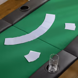 HOMCOM 8 Player Folding Poker Table with Cup Holders, Metal Base, Green - Additional view 7