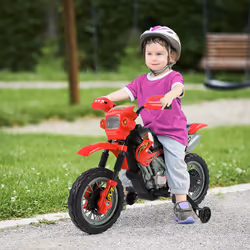 HOMCOM 6V Kids Electric Motorbike Motorcycle Ride On for 3-6 Years Red