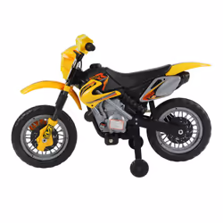 HOMCOM Kid's Yellow Ride-On Electric Motorbike | Battery Powered Toy Motorcycle - Additional view 6