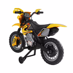 HOMCOM Kid's Yellow Ride-On Electric Motorbike | Battery Powered Toy Motorcycle - Additional view 7