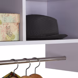 HOMCOM Wall Mounted Storage Hat Rack Hanging Coat Organizer Hanger Home White - Additional view 5