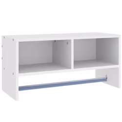HOMCOM Wall Mounted Storage Hat Rack Hanging Coat Organizer Hanger Home White - Additional view 8