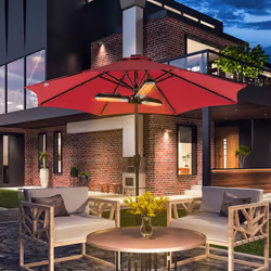 Outsunny Electric Parasol Heater Infrared Quartz 2000W Outdoor Umbrella mounted