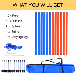 PawHut Pet Agility Set Training Dogs Outdoor Outward Play Adjustable Pole