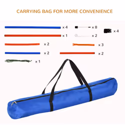 PawHut Pet Agility Set Training Dogs Outward Outdoor Play Hurdle Jump Hoop Pole - Additional view 5