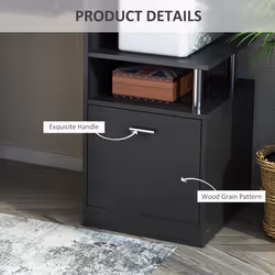HOMCOM Wood Computer Desk Laptop Workstation Drawer Shelf for Home Office - Additional view 4