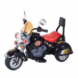 HOMCOM 6V Kids Electric Motorbike Child Ride On Toy w/ Lights Sound Black - Additional view 6