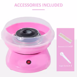 HOMCOM Cotton Candy Machine Electric Gadgetry Floss Sugar Equipment Pink