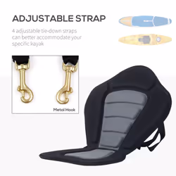 HOMCOM Universal Kayak Seat Sit On Top Canoe Back Rest Detachable Fishing Boat