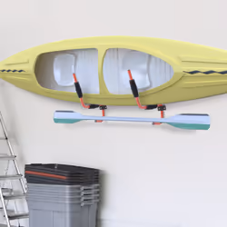 HOMCOM Kayak Wall Mount Rack Heavy Duty Storing Storage Hangers Canoe W/ Fixings - Additional view 8