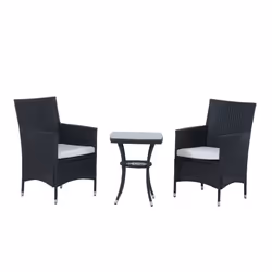 Outsunny Bistro Garden Furniture Set | Rattan Furniture Set