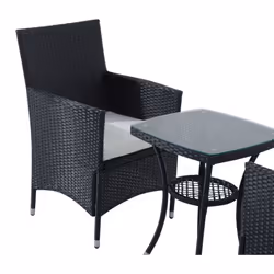 Outsunny Bistro Garden Furniture Set | Rattan Furniture Set
