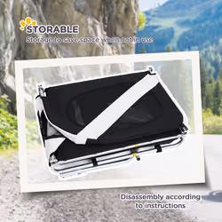 PawHut Pet Stroller Dog Jogger Folding Bike Cargo Trailer Carrier Bicycle Black
