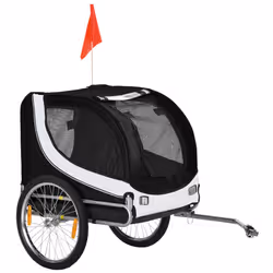 PawHut Pet Stroller Dog Jogger Folding Bike Cargo Trailer Carrier Bicycle Black - Additional view 8