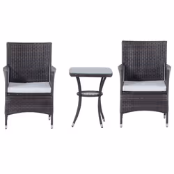 Outsunny Rattan Garden Furniture Set | Set of Rattan Chairs With Table - Additional view 6