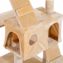 PawHut Cat Tree Scratcher Activity Centre, Scratching Post w/ Cat House, Bed - Additional view 6