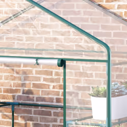 Outsunny Walk In Greenhouse Garden Clear PVC Frame Shelves Reinforced Plant Grow - Additional view 6