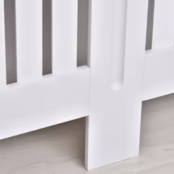 HOMCOM Radiator Cover Painted Slatted MDF Cabinet Lined Grill 152x19x81cm - Additional view 6